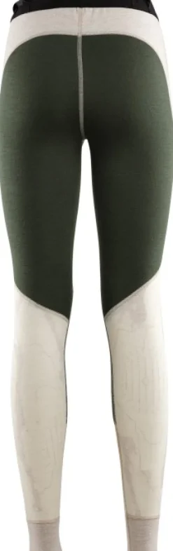 Aclima Lars Monsen Longs naisten kerrastohousut, vaaleabeige/tummanvihreä