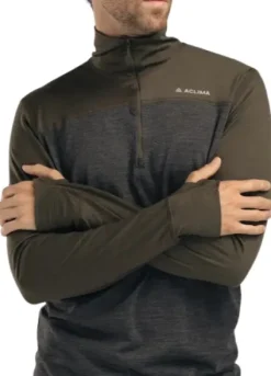 Aclima LightWool 180 Polo w/ zip M's Tarmac / Marengo