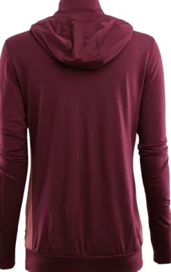 Aclima Lightwool Hoodie naisten merinovillahuppari, viininpunainen