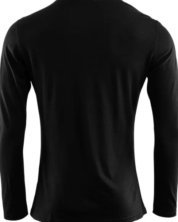 Aclima LightWool miesten pitkähihainen merinopaita, musta