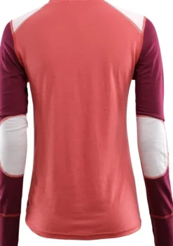 Aclima Lightwool Reinforced Crewneck naisten merinopaita, Baked Apple/Zinfandel/Nature
