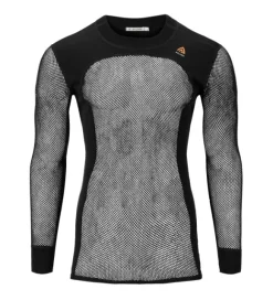 Aclima verkkokerrasto WoolNet Crewneck + Longs Jet miesten, musta