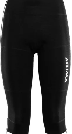 Aclima WarmWool 3/4 Summit Longs Woman naisten kerrastohousut, musta