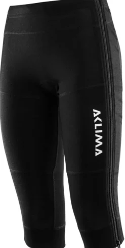 Aclima WarmWool 3/4 Summit Longs Woman naisten kerrastohousut, musta