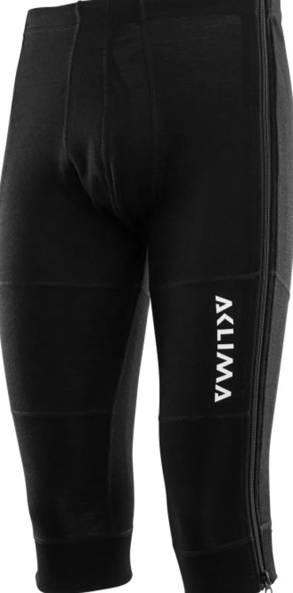 Aclima WarmWool 3/4 summit miesten merinopitkikset, musta