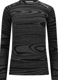 Aclima WarmWool Crewneck naisten kerrastopaita, Black Motion