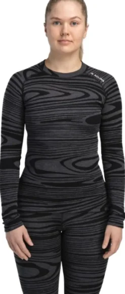 Aclima WarmWool Crewneck naisten kerrastopaita, Black Motion