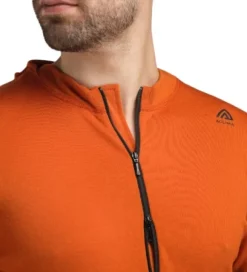 Aclima WarmWool Hoodsweater w/Zip kerrastopaita, Gold Flame/Jet Black