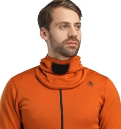 Aclima WarmWool Hoodsweater w/Zip kerrastopaita, Gold Flame/Jet Black