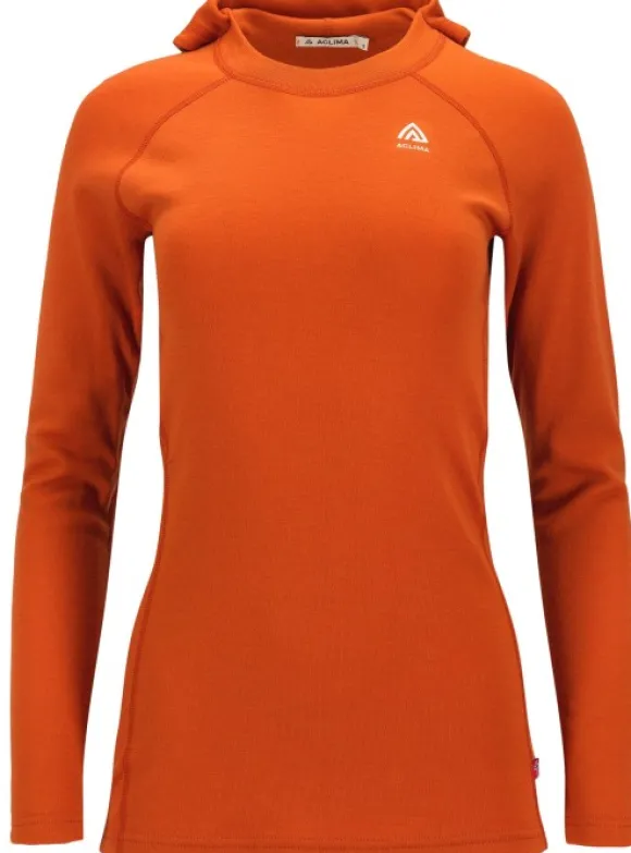 Aclima WarmWool Hoodsweater V2 naisten kerrastopaita, Gold Flame