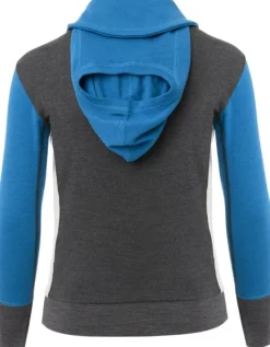 Aclima WarmWool Hoodsweater lasten kerrastopaita, Corsair/Marengo/Beige Melange