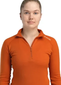 Aclima WarmWool Mockneck naisten kerrastopaita, Gold Flame