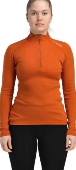 Aclima WarmWool Mockneck naisten kerrastopaita, Gold Flame