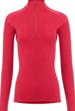 Aclima WarmWool Mockneck + Longs naisten kerrastosetti, Jester Red