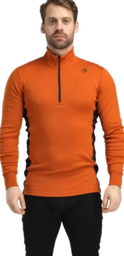 Aclima WarmWool Mockneck kerrastopaita, Gold Flame/Jet Black