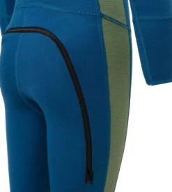 Aclima WarmWool Overall Kids lasten villahaalari, Corsair/Dill