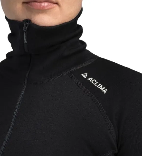 Aclima WarmWool Polo naisten kerrastopaita, Jet Black