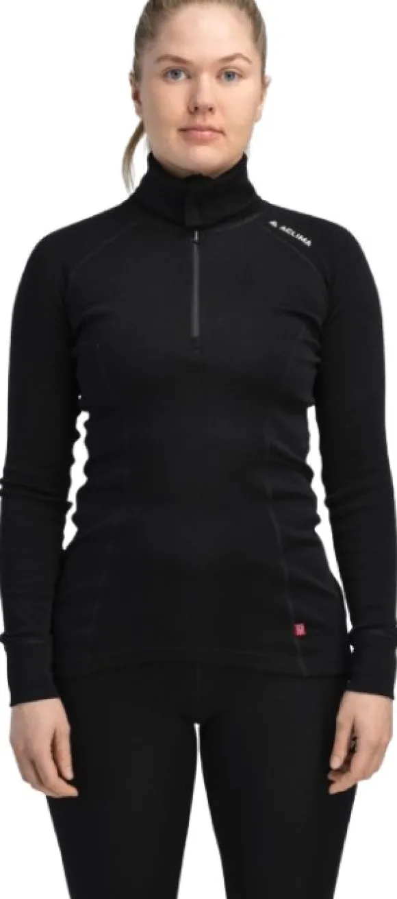 Aclima WarmWool Polo naisten kerrastopaita, Jet Black