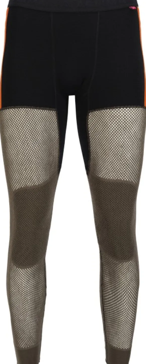 Aclima WoolNet Hybrid Longs kerrastohousut, Jet Black/Tarmac/Gold Flame