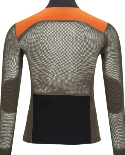 Aclima WoolNet Hybrid Mockneck kerrastopaita, Jet Black/Tarmac/Gold Flame