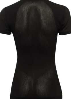 Aclima WoolNet Light T-shirt lyhythihainen naisten verkkoaluspaita, musta/vihreä