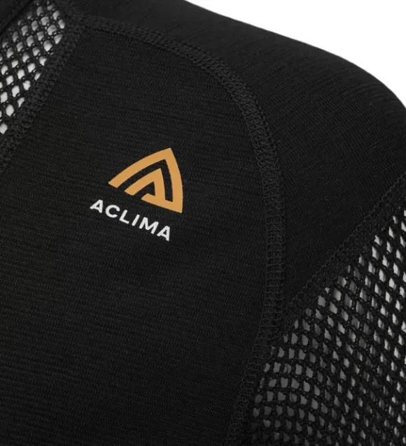 Aclima WoolNet Merino -naisten aluskerrastopaita (Jet Black)