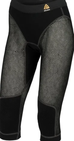 Aclima WoolNet naisten kerrastohousut ¾-lahkeilla, musta