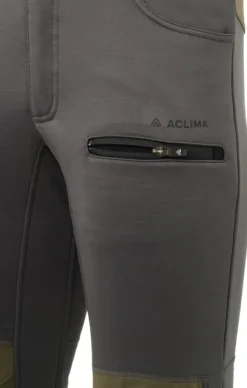 Aclima WoolShell Pant ulkoiluhousut, harmaa/maastonvihreä