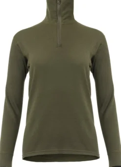 Aclima WoolTerry Polo naisten kerrastopaita, Olive Night