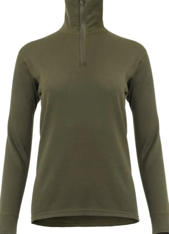 Aclima WoolTerry Polo naisten kerrastopaita, Olive Night