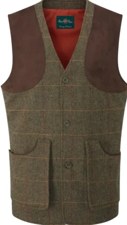 Alan Paine Combrook Tweed Shooting Waistcoat ampumaliivi, Teak