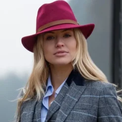 Alan Paine Richmond Felt Hat Unisex Wine