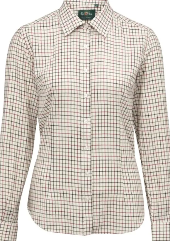 Alan Paine Shirt Bromford naisten kauluspaita, Check 2 Red