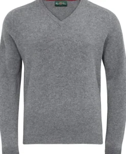 Alan Paine Streetly V-Neck Pullover lampaanvillainen pusero, Grey Mix