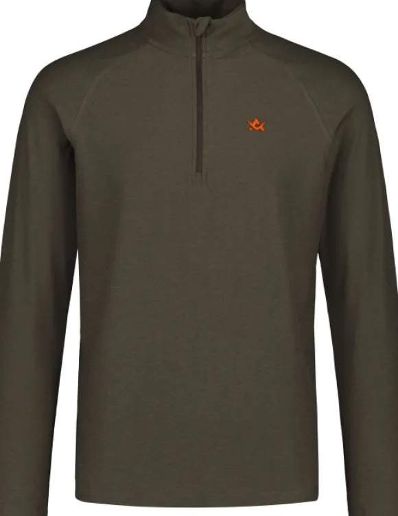 Alaska CoolDry Half-Zip Top paita, Moss Brown