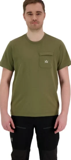 Alaska Freedom t-paita rintataskulla, oliivinvihreä