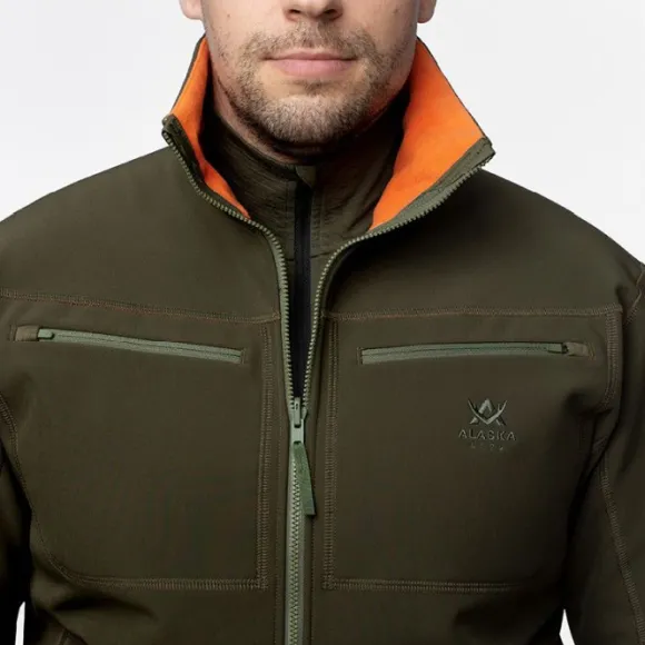 Alaska Kodiak APS -miesten kääntötakki, vihreä/oranssi