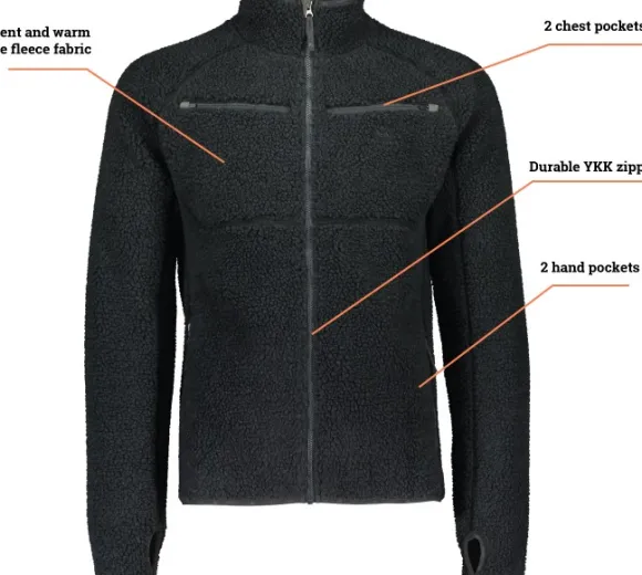 Alaska -miesten teddytakki, tummanharmaa