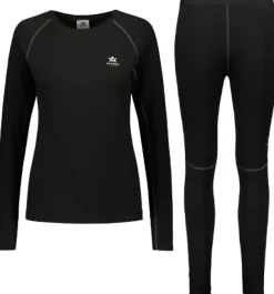 Alaska Superior Merino Base Layer naisten kerrasto, musta
