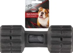 All For Paws Hundleksak Mighty Rex Dumbell Svart M 17,5 cm