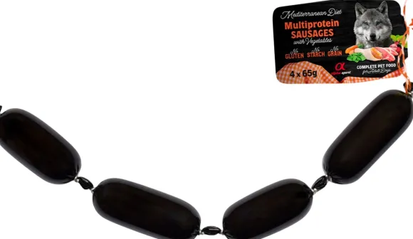 Alpha Spirit Mediterranean Multiprotein Sausage with Vegs makkarat aikuisille koirille, 4 x 65 g