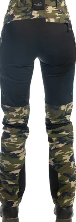 Arrak Active Stretch Pants Camo -naisten tekniset housut, camo