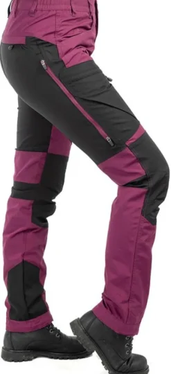 Arrak Active Stretch -ulkoiluhousut naisille, violetti/musta