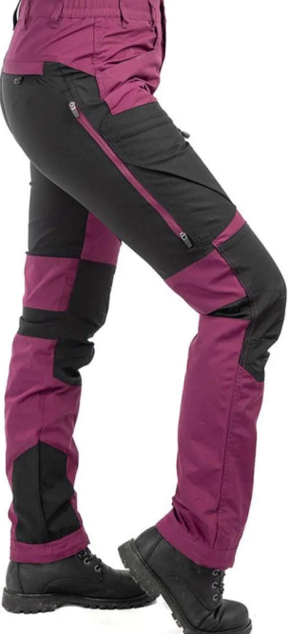 Arrak Active Stretch -ulkoiluhousut naisille, violetti/musta