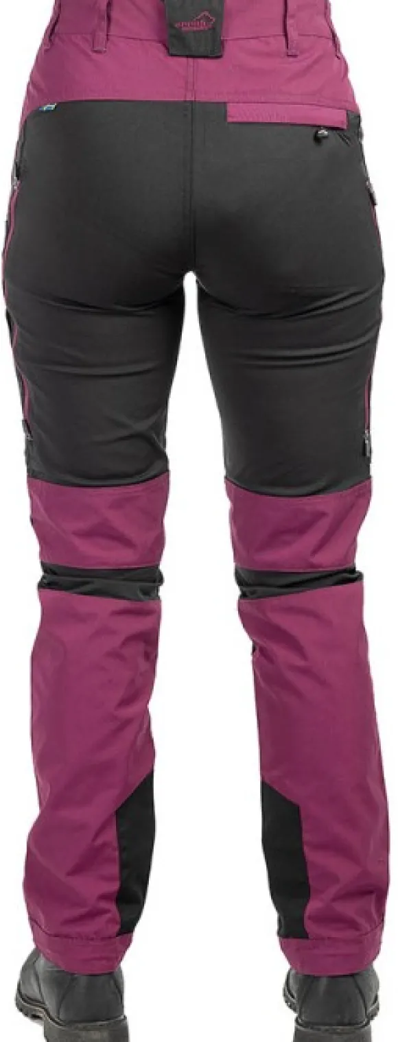 Arrak Active Stretch -ulkoiluhousut naisille, violetti/musta