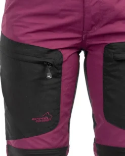 Arrak Active Stretch -ulkoiluhousut naisille, violetti/musta