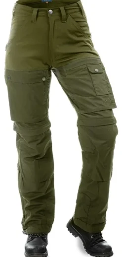 Arrak Flexible Zip Off Pant naisten katkolahjehousut, vihreä
