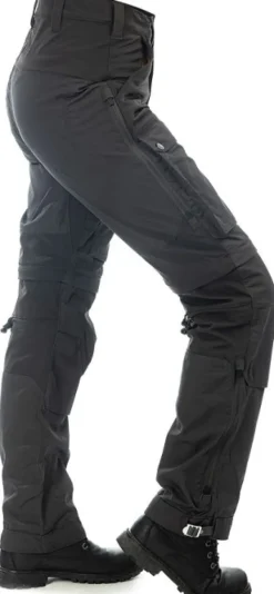 Arrak Flexible Zip Off Pant naisten katkolahjehousut, mustaharmaa
