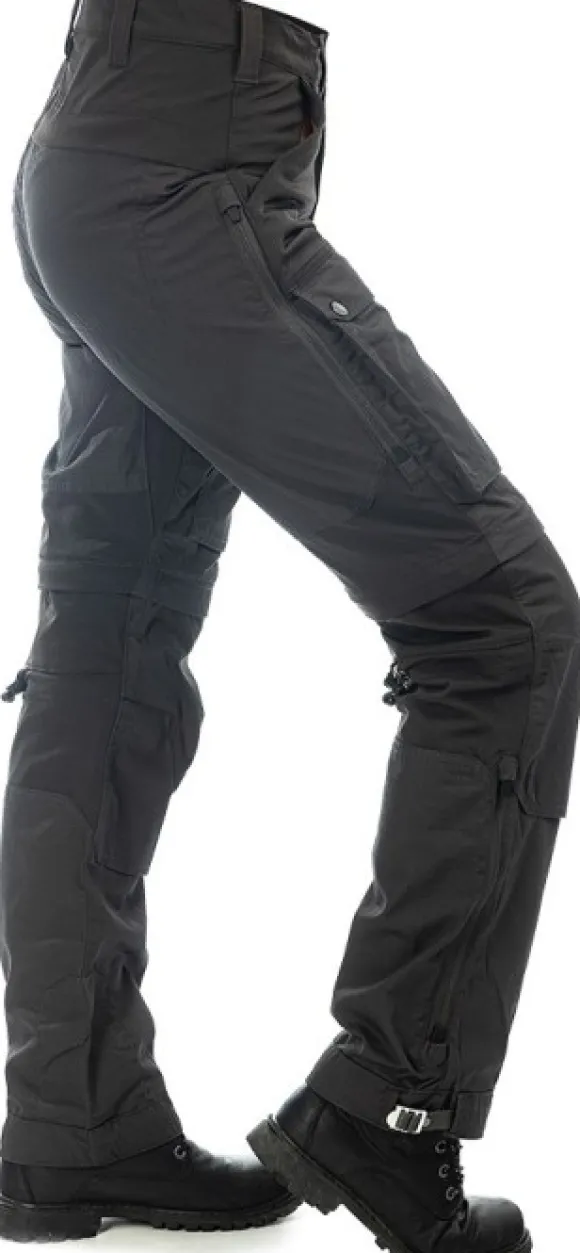 Arrak Flexible Zip Off Pant naisten katkolahjehousut, mustaharmaa