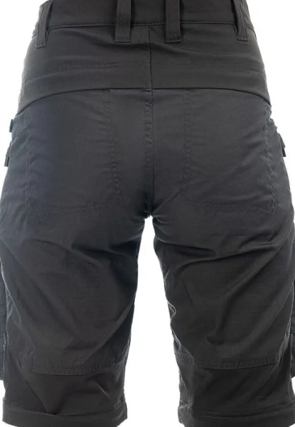 Arrak Flexible Zip Off Pant naisten katkolahjehousut, mustaharmaa
